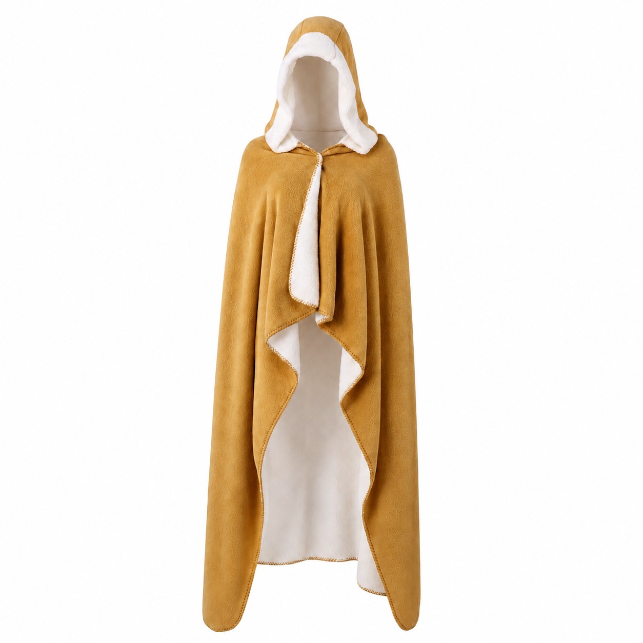 Hooded Sherpa Wearable Blanket — Bronze Gold