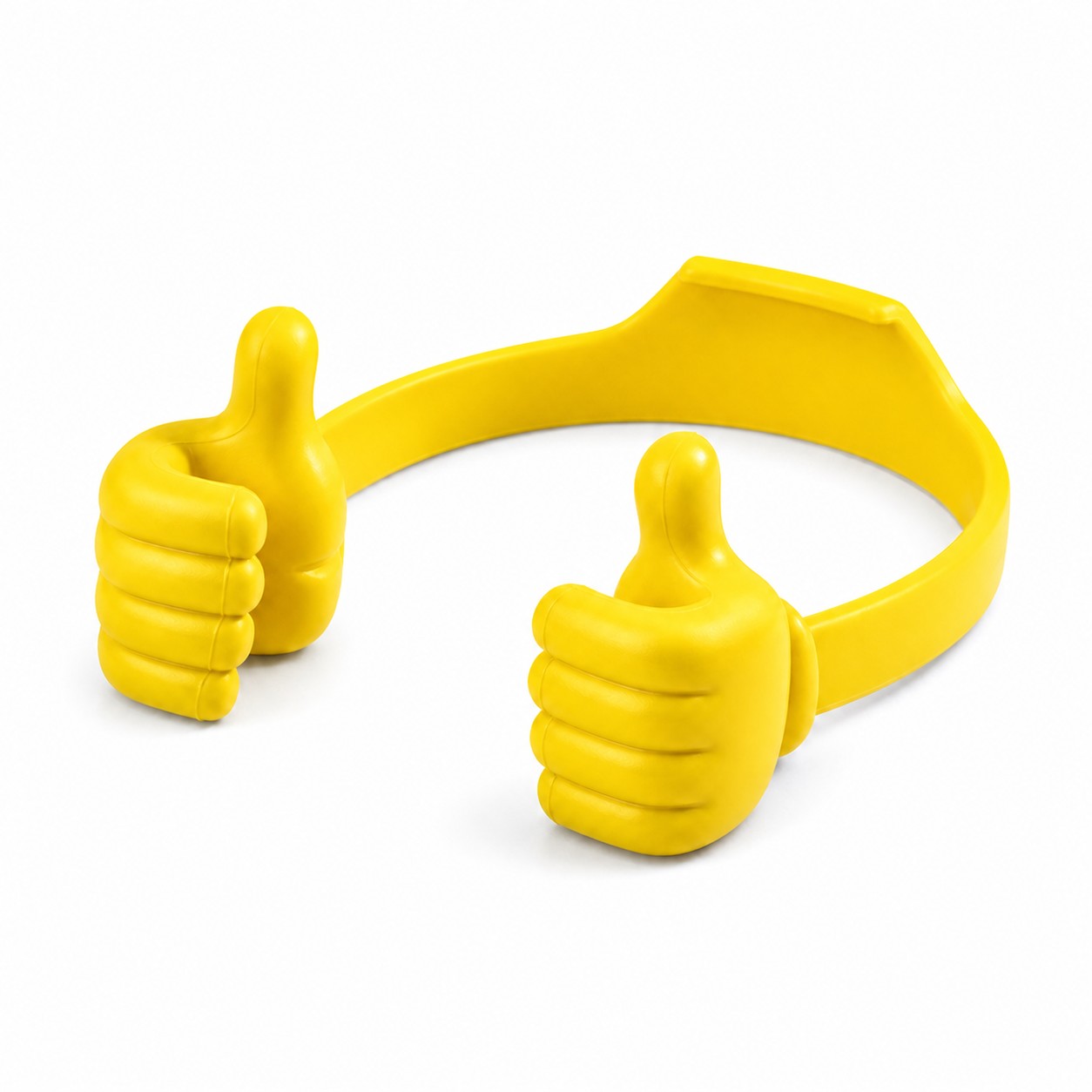 Adjustable Thumbs Up Device Stand — Yellow