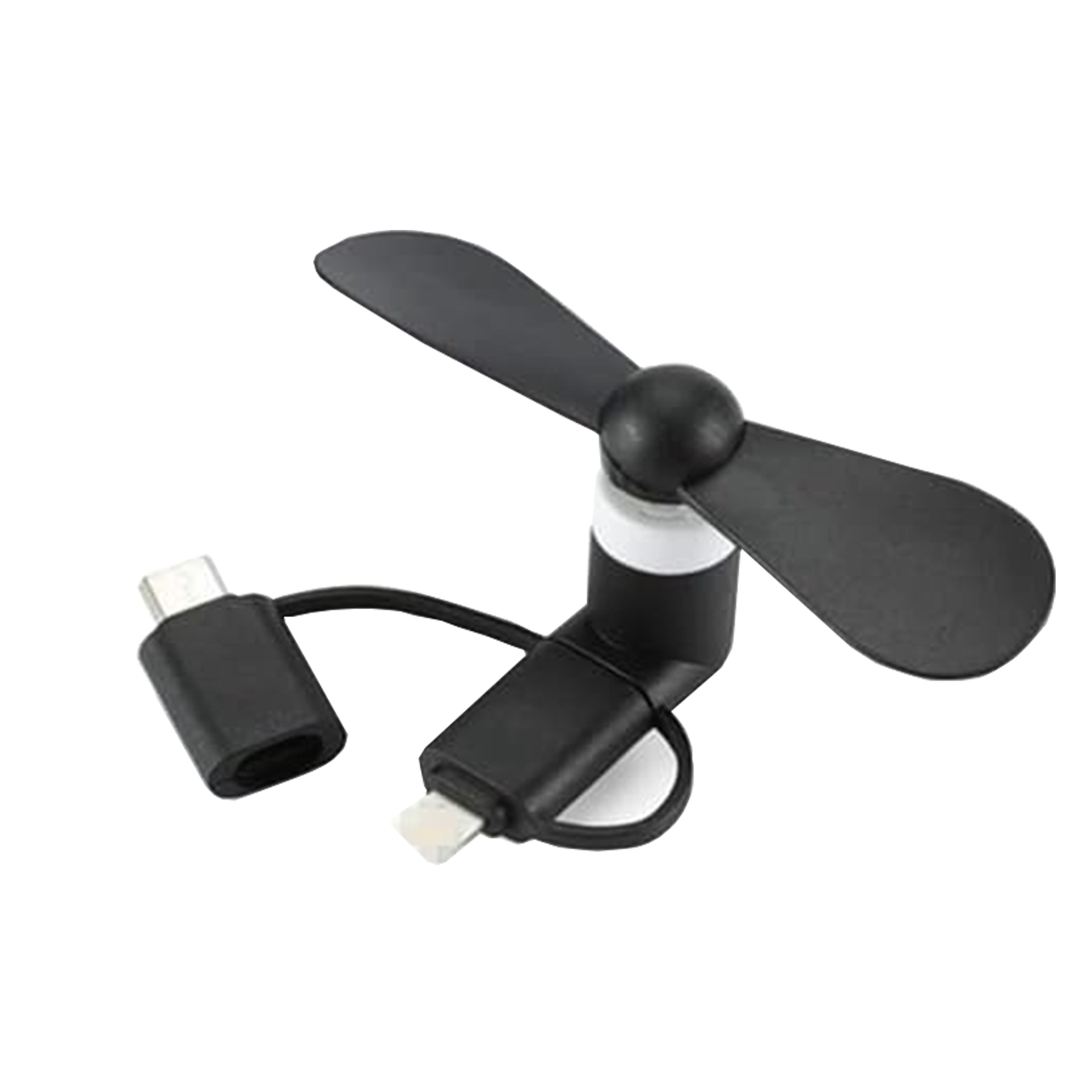 Three Adapter Phone Powered Mini Fan — view 2