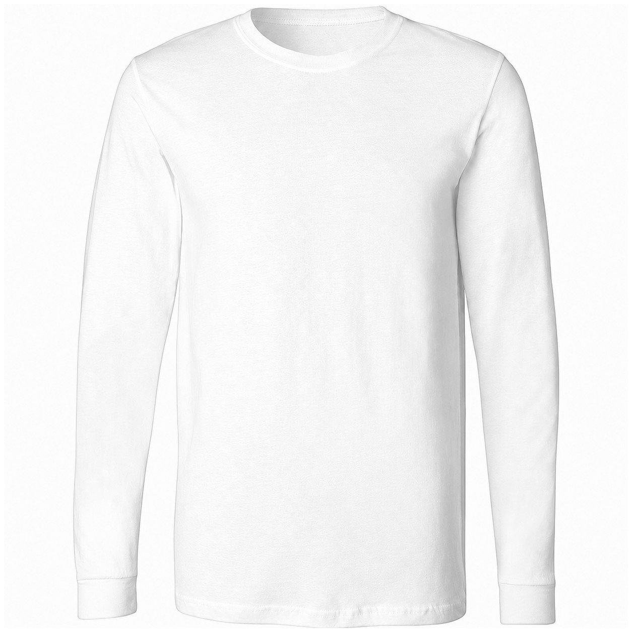 Men's Combed Cotton Long Sleeve Shirt — White