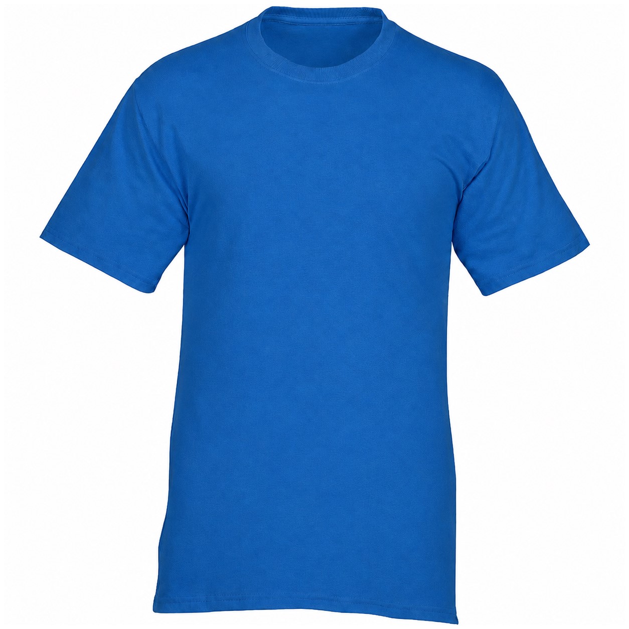 Cotton Short Sleeve Crewneck Shirt — Blue