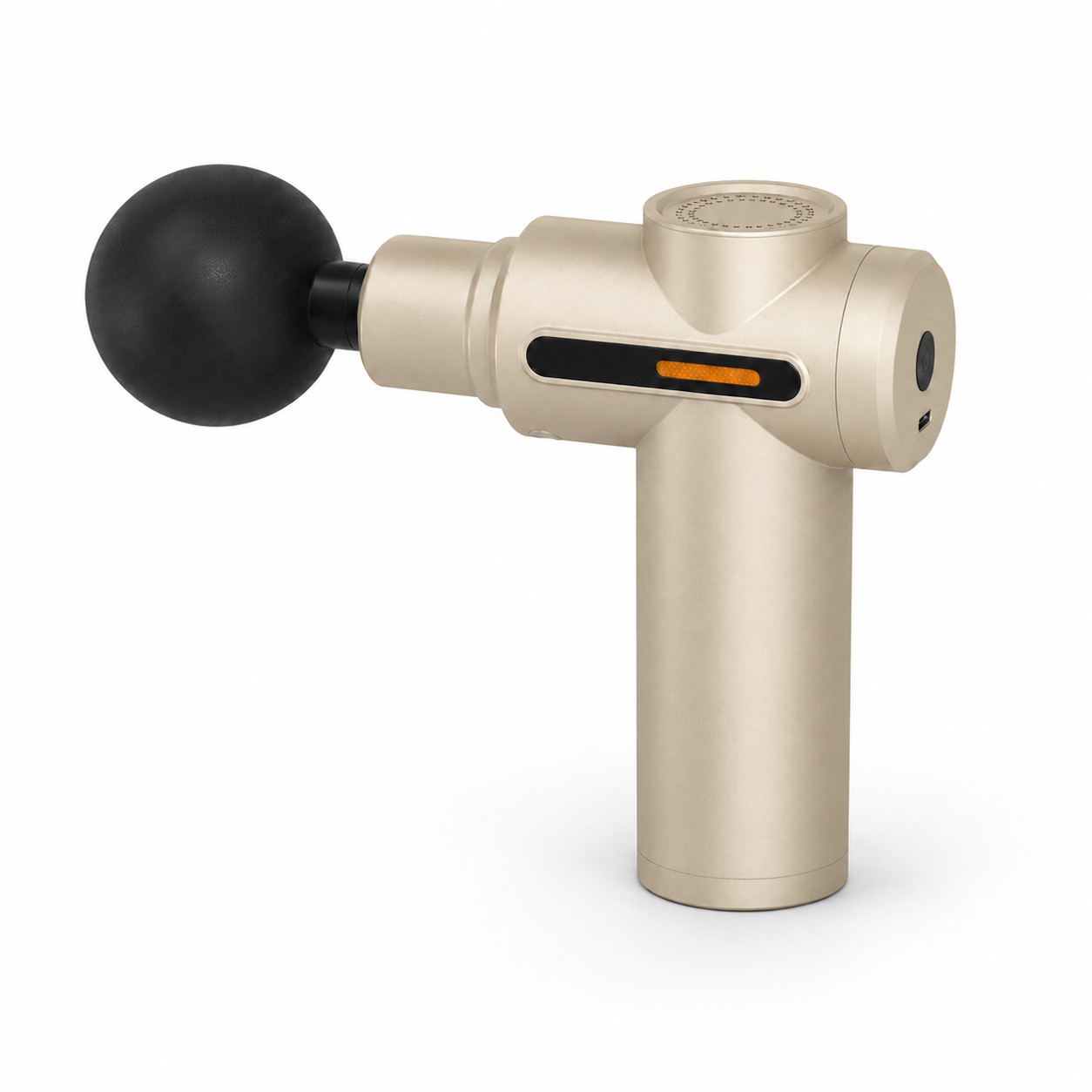Compact Metal Massage Gun — Beige