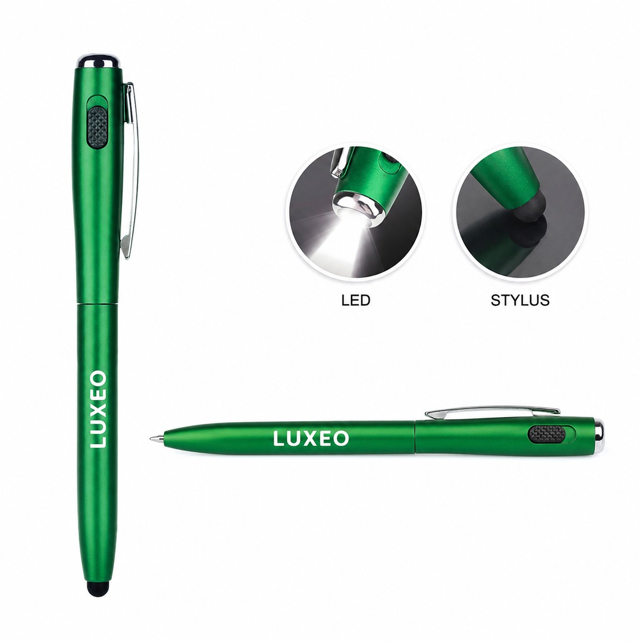 LED Stylus Flashlight Ballpoint Pen