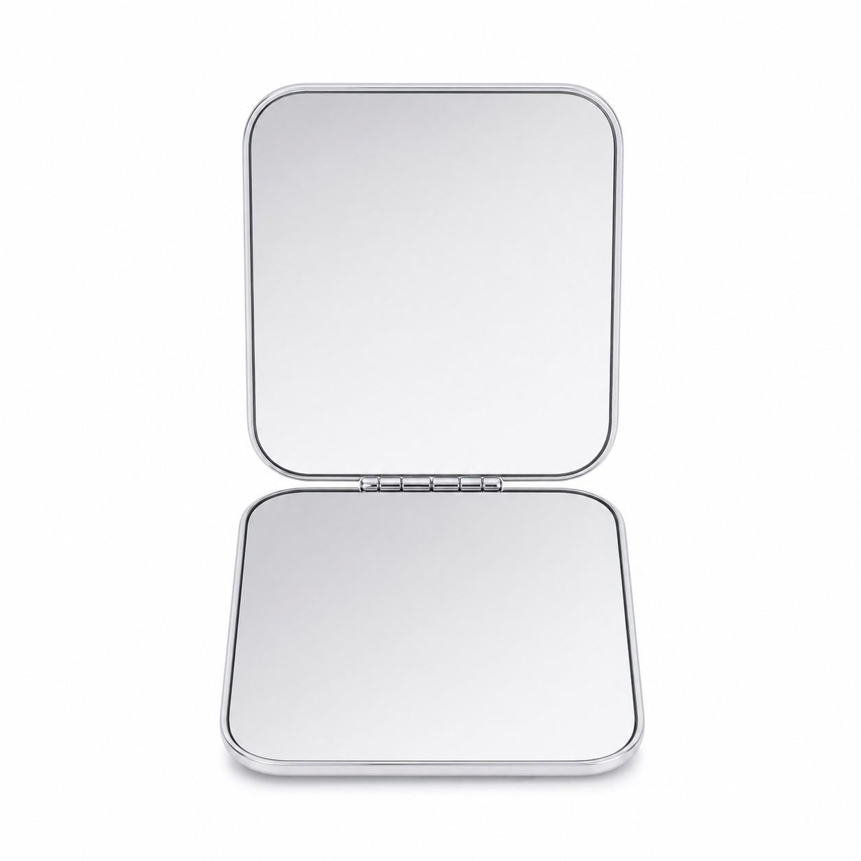 Stainless Steel Folding Pocket Makeup Mirror — view 2