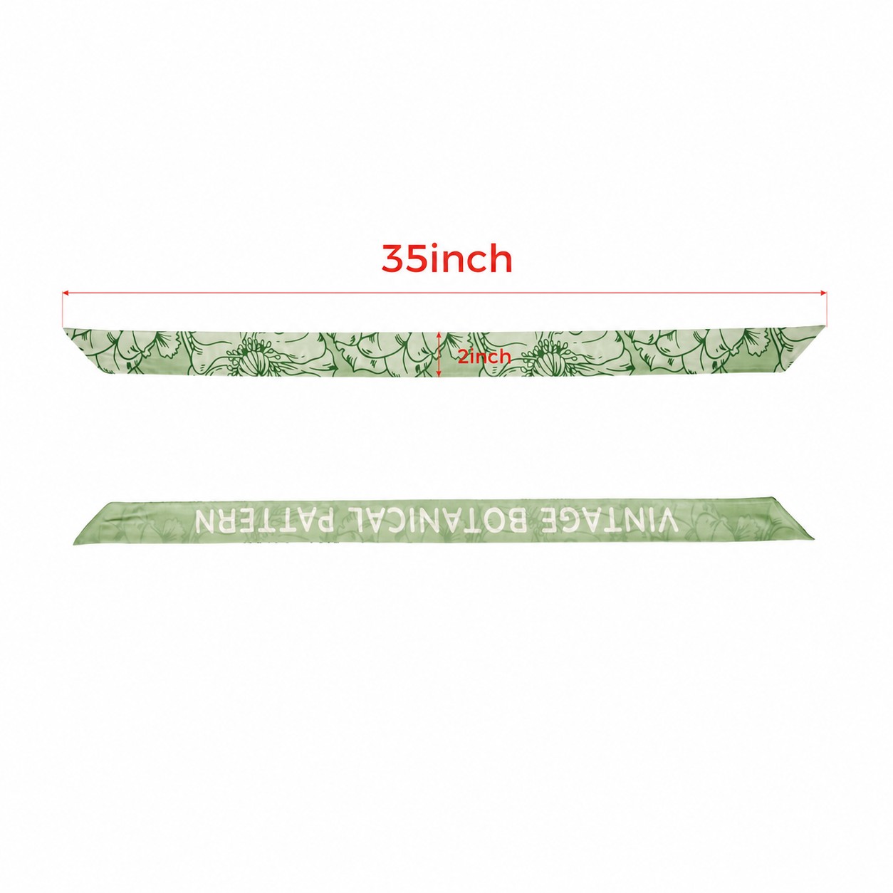 50D Polyester Smooth Surface Scarf — Green
