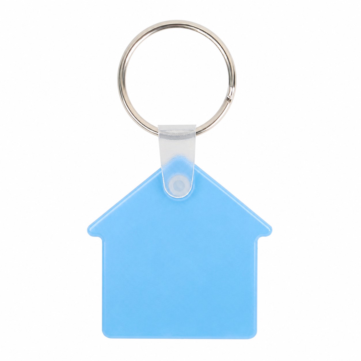 House Shape PVC Key Tag — Sky Blue