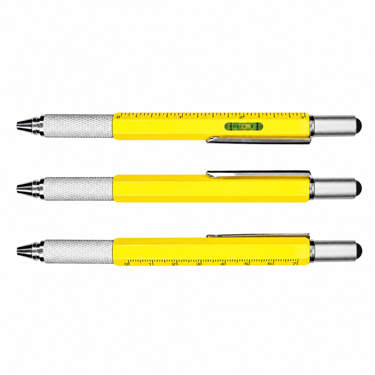 Six Function Aluminum Tool Pen — Yellow