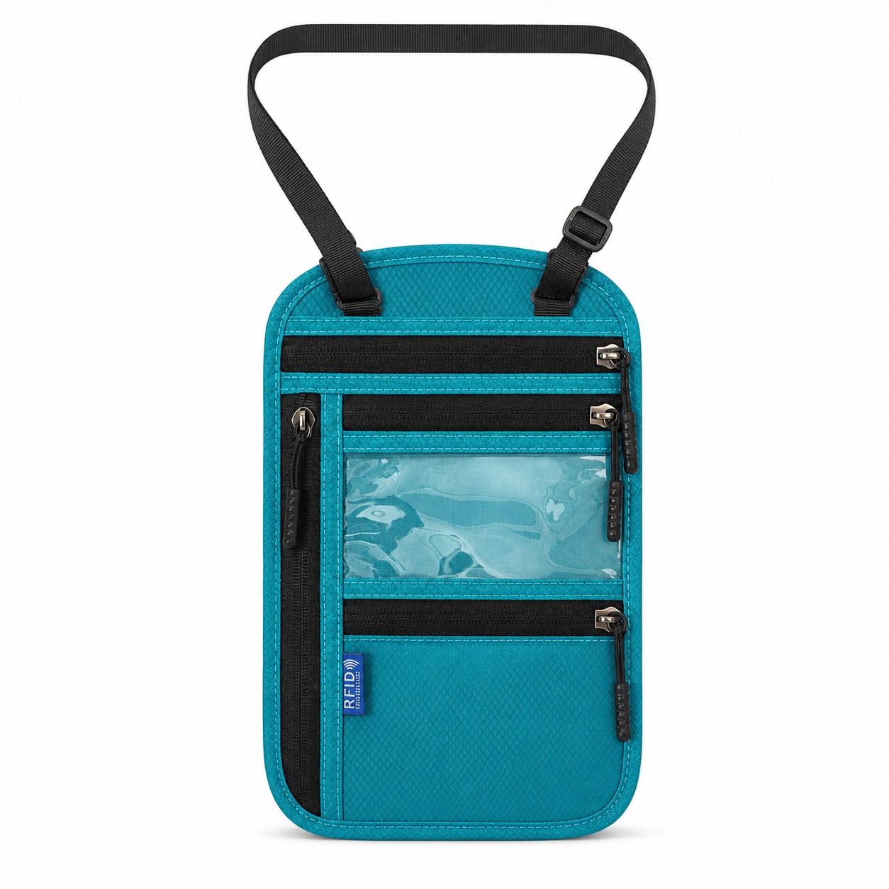 RFID Blocking Fabric Neck Travel Wallet — view 2