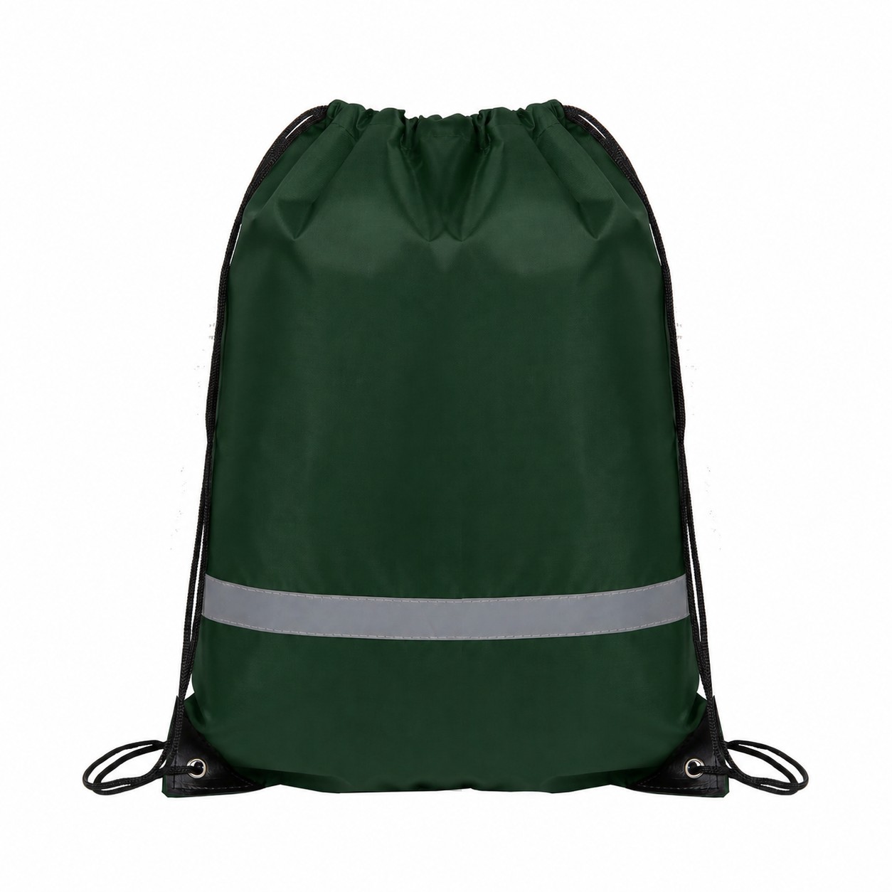 Metal Grommet Safety Drawstring Bag — Forest Green