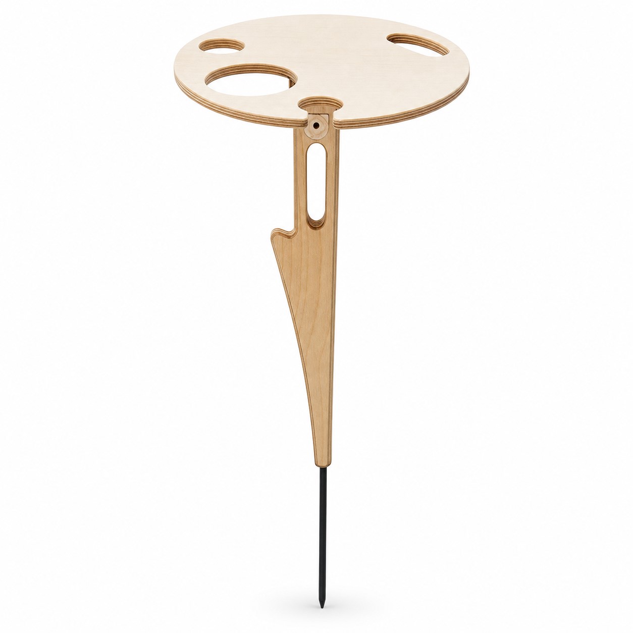 Staked Garden Table With Drink Holders — view 2
