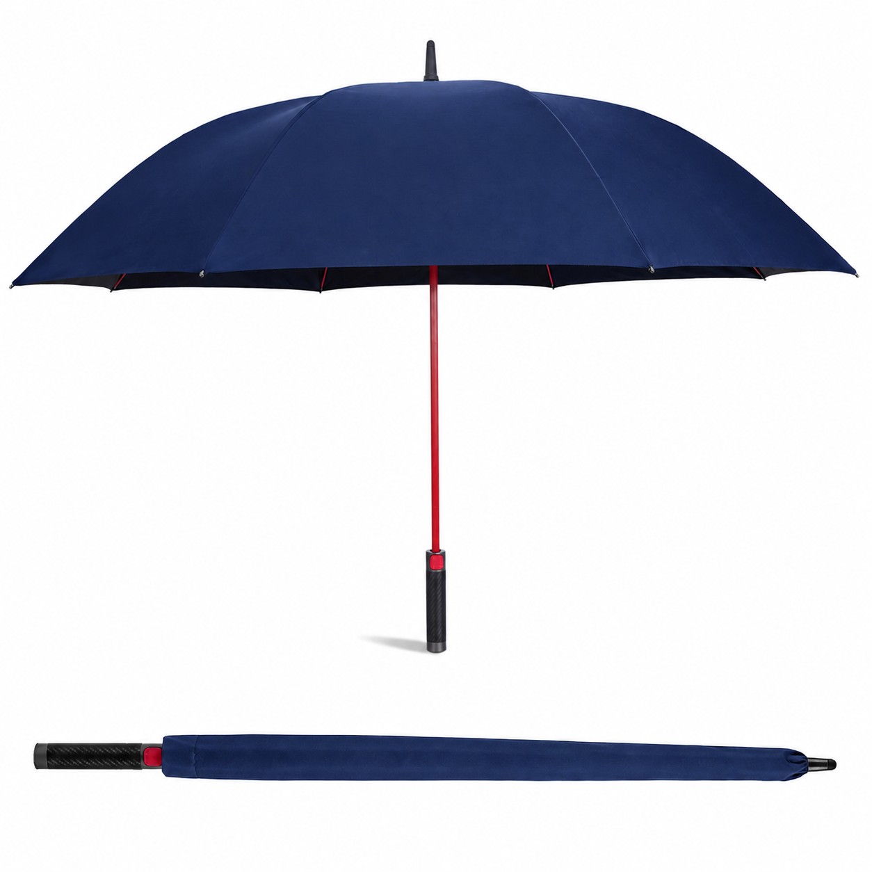 60" Auto Open Golf Umbrella — Navy Blue