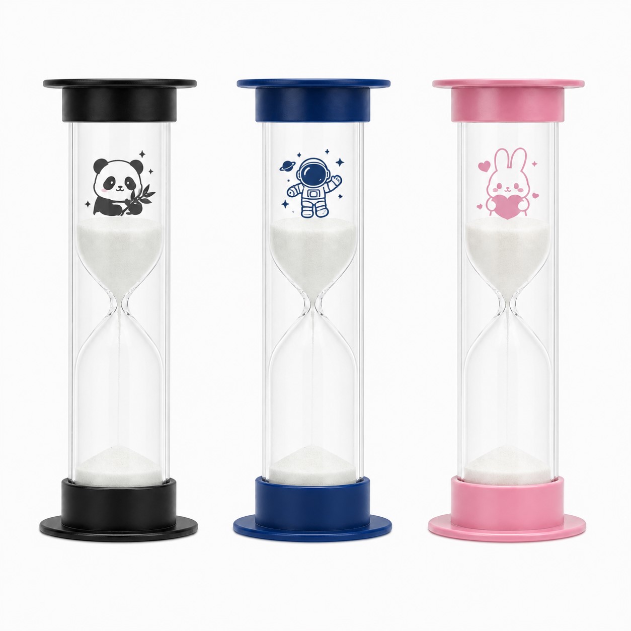 Compact Glass Hourglass With Plastic Frame