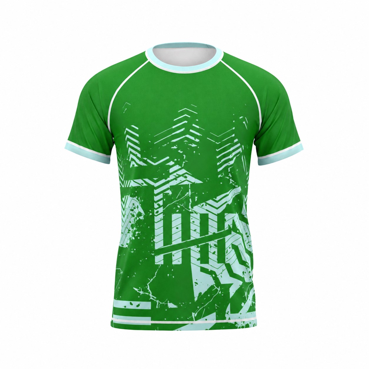 Raglan Performance T-Shirt With Flatlock Seams — Green