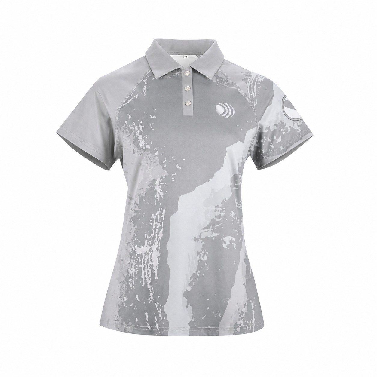 Quick-Drying Fabric Short Sleeve Fit Polo Shirt — Silver