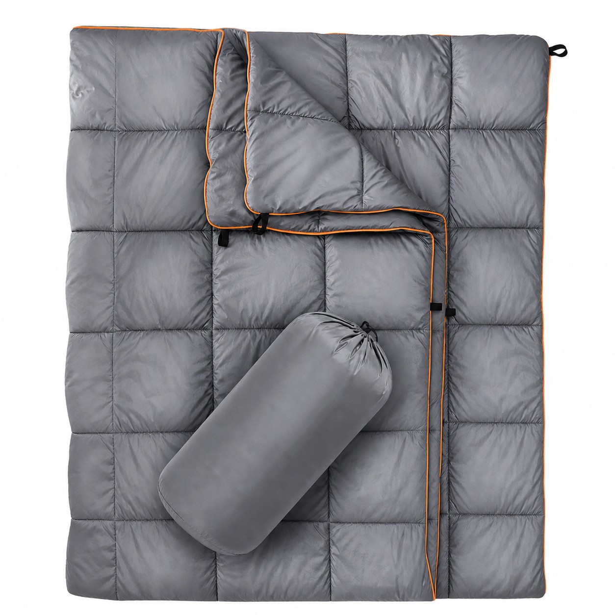 Waterproof Quilted Travel Blanket — Gray