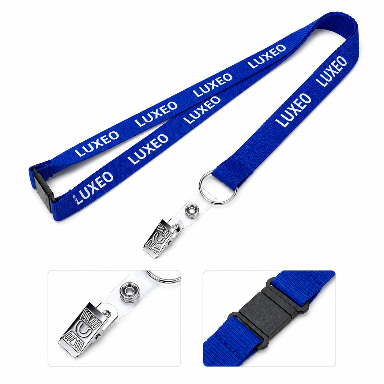 Safety Breakaway Textured Polyester Lanyard