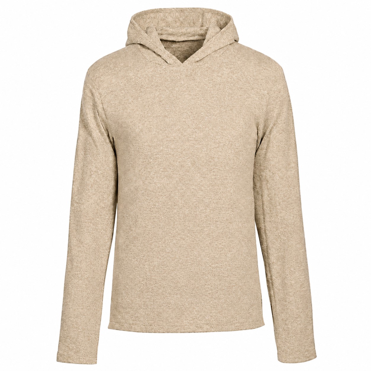 Lightweight Tri Blend Jersey Hoodie — Beige