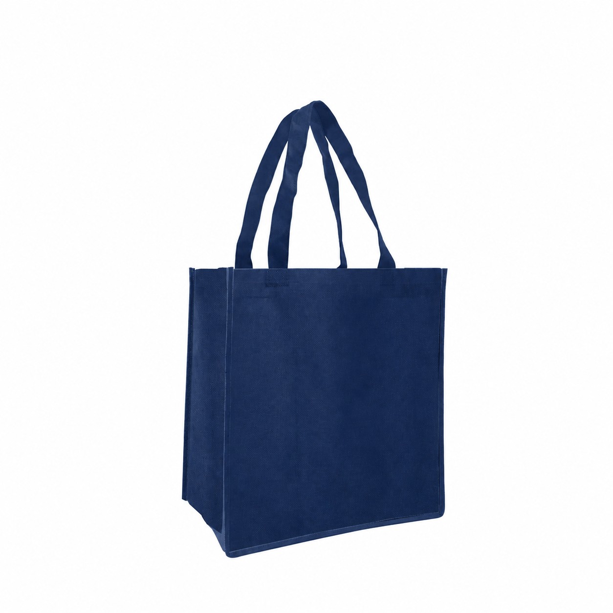 13-Inch Laminated Non-Woven Tote Bag — Navy Blue