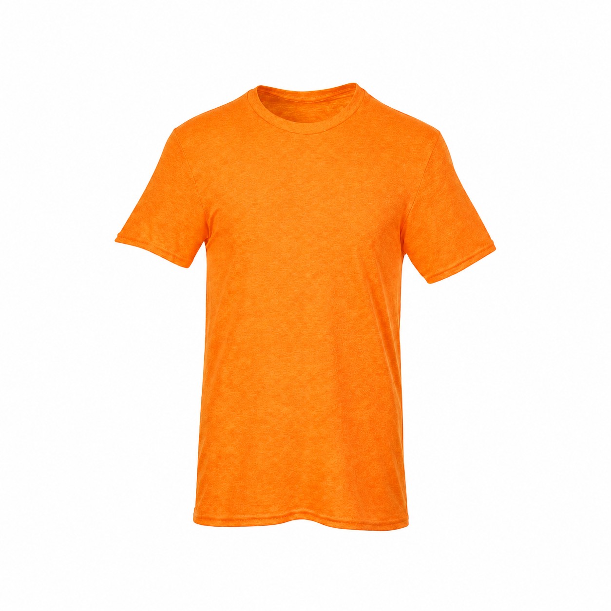 Cotton Crewneck T Shirt — Orange
