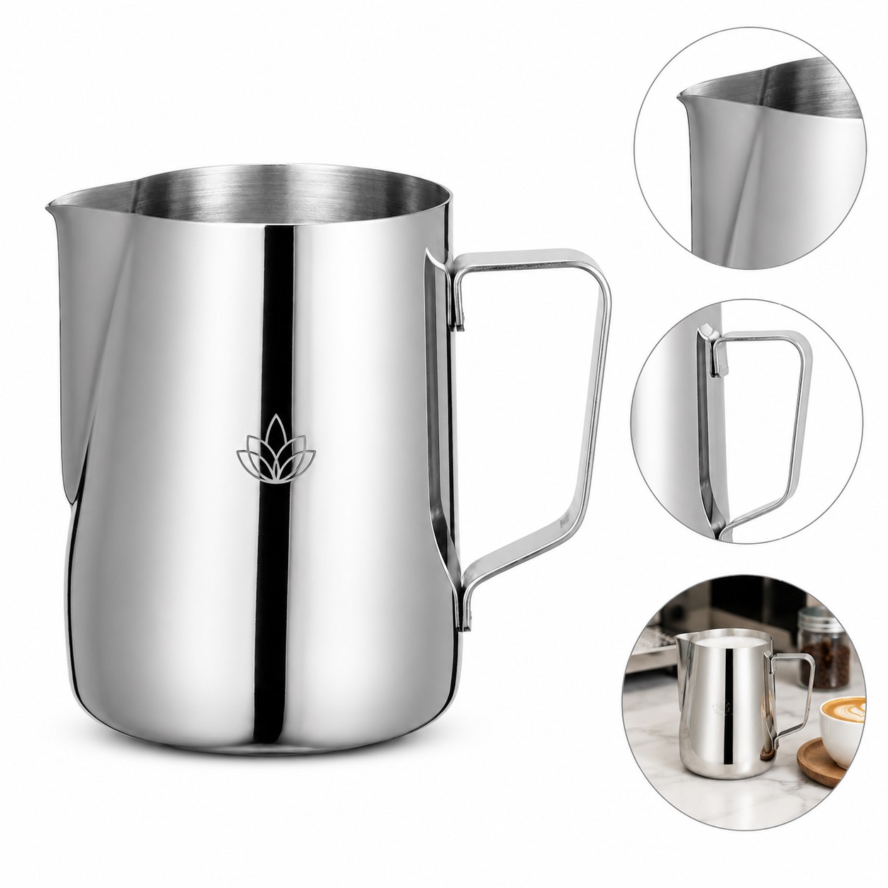 Stainless Steel Milk Pitcher With Narrow Spout