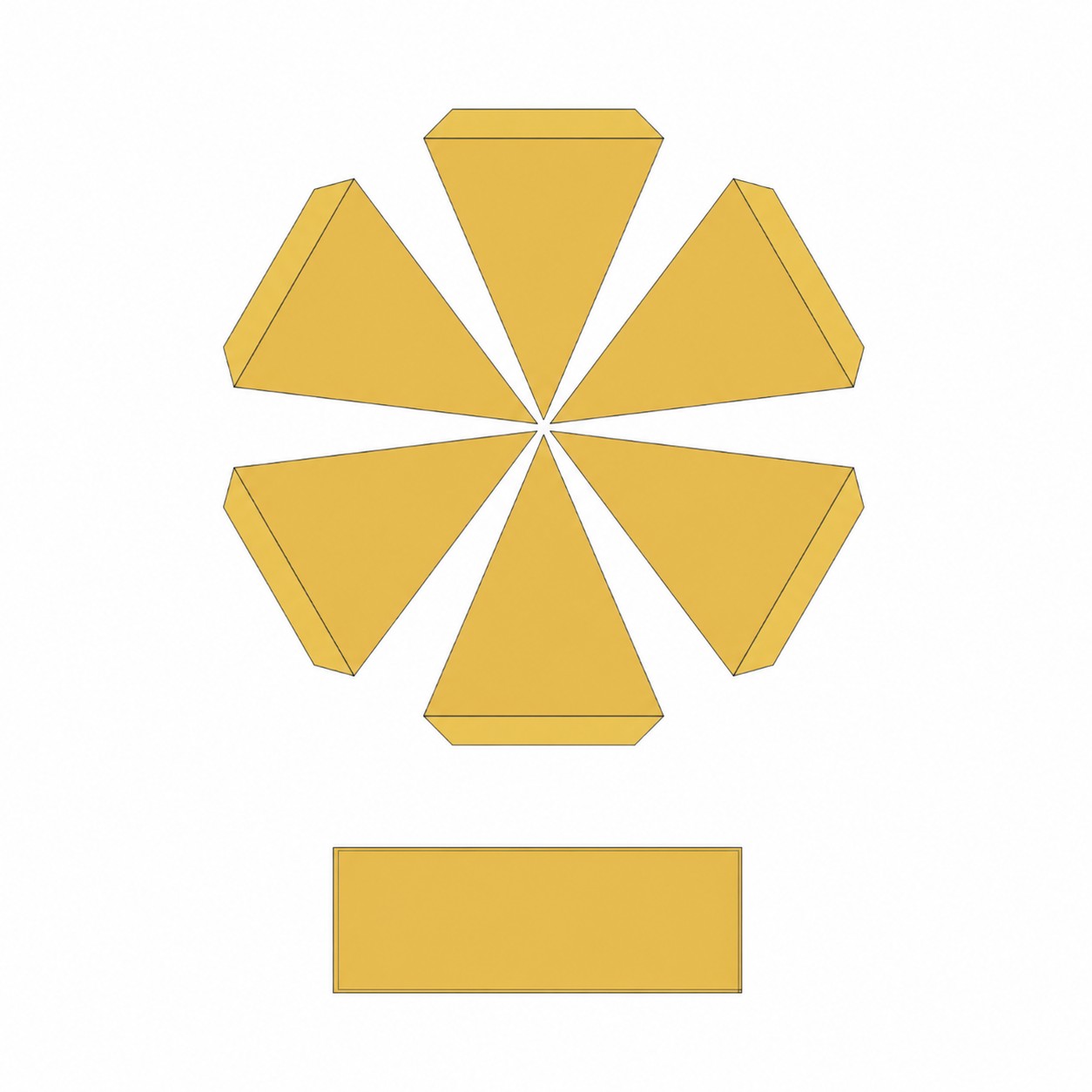 Portable Beech Pole Sun Umbrella — Gold