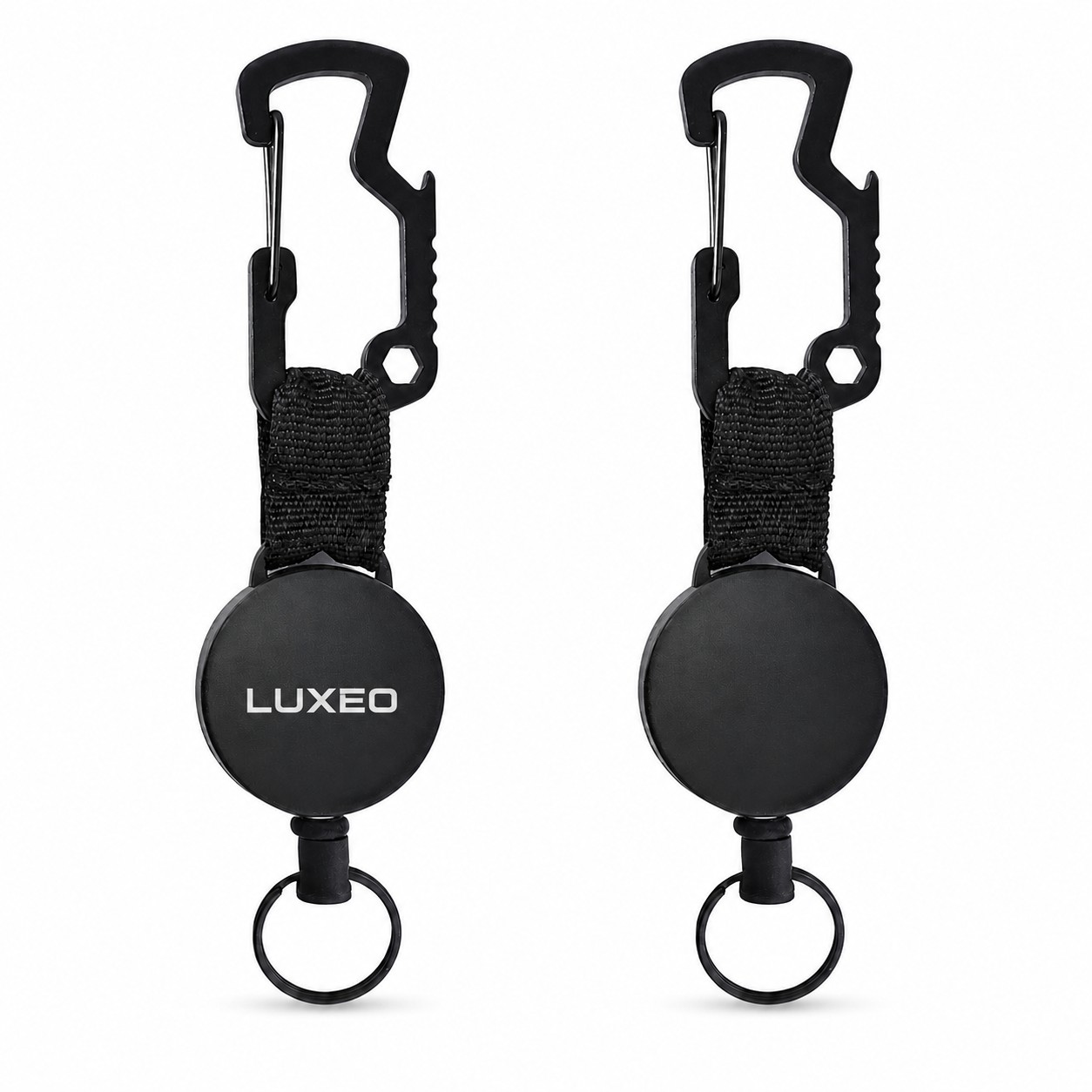 Stainless Steel Carabiner ID Badge Reel