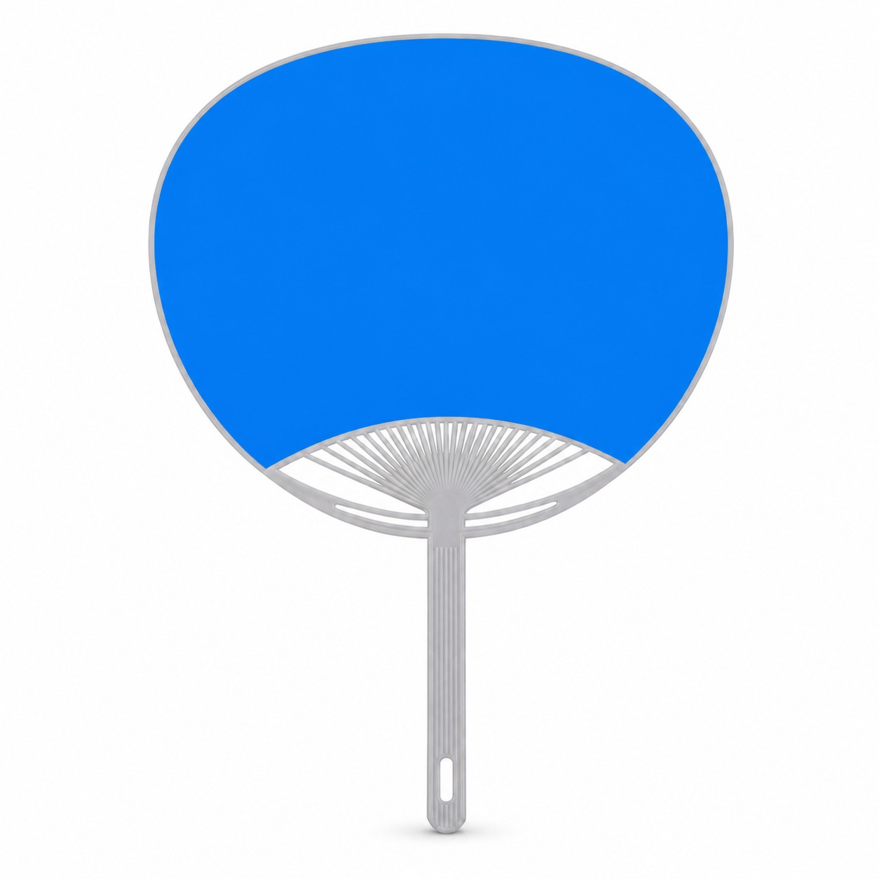 Waterproof Round PP Hand Fan — Blue