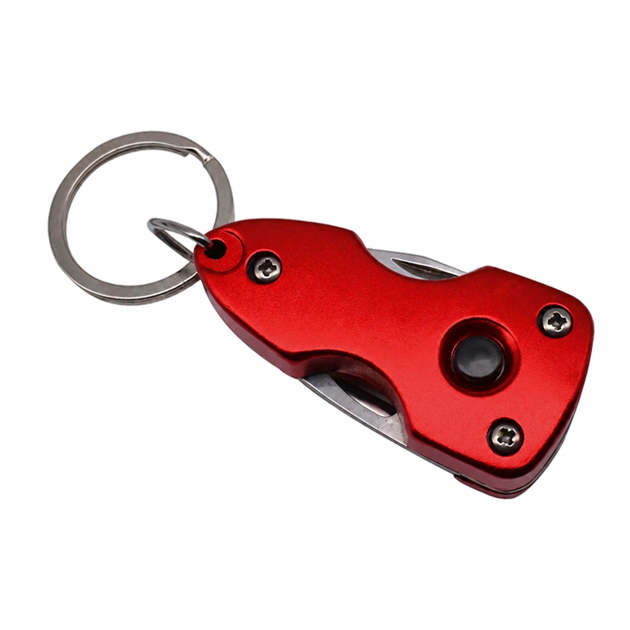 LED Multi Tool Keychain Knife — Red