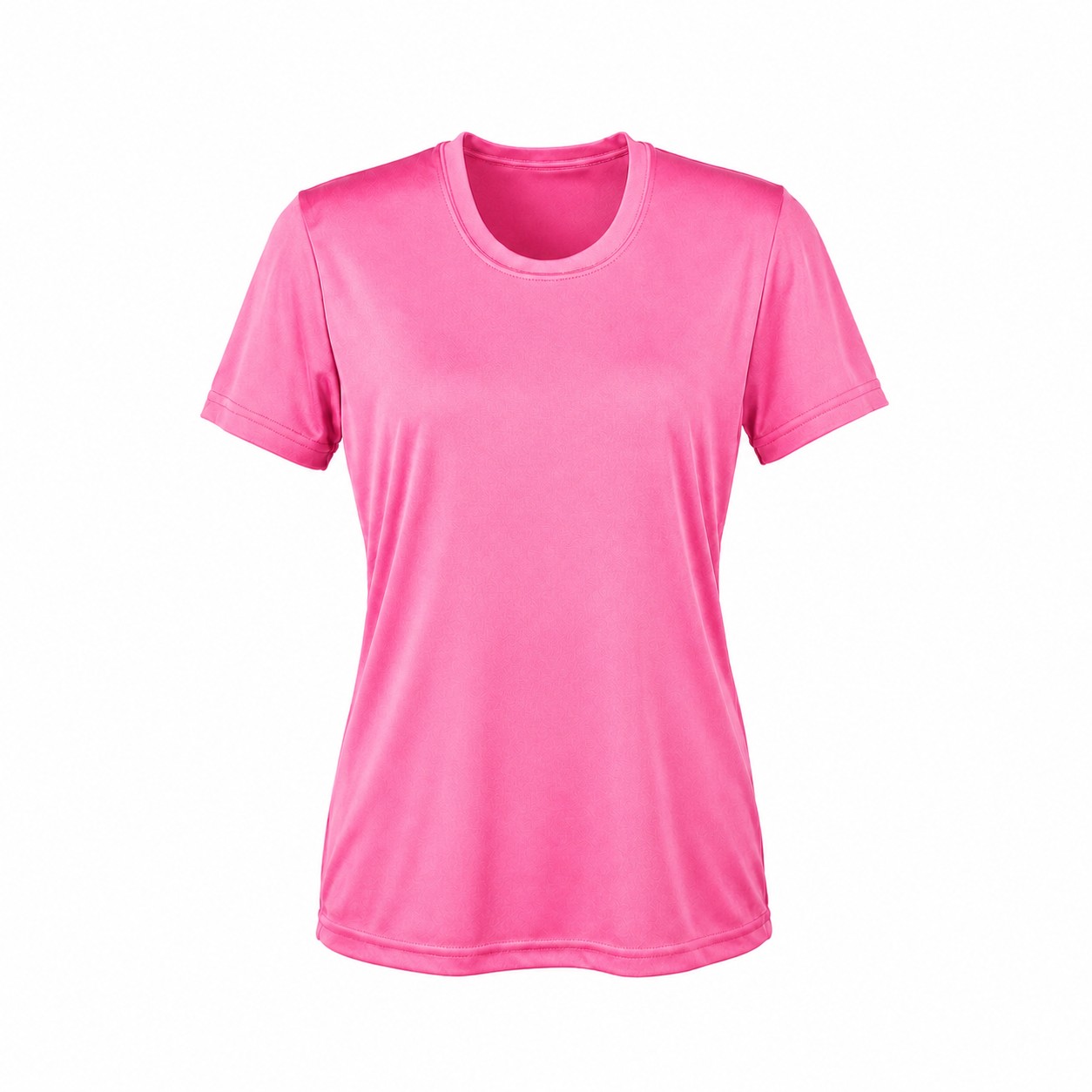 Ladies Polyester Athletic T-Shirt — Pink
