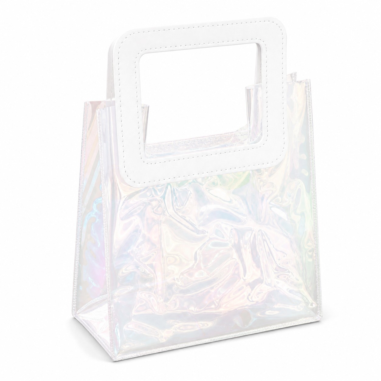 Holographic Polypropylene Gift Bag — White