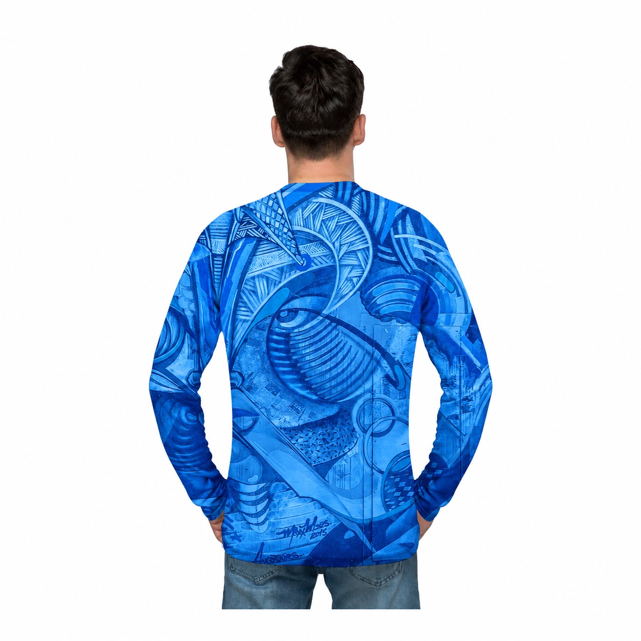 Long Sleeve Performance T-Shirt — Blue