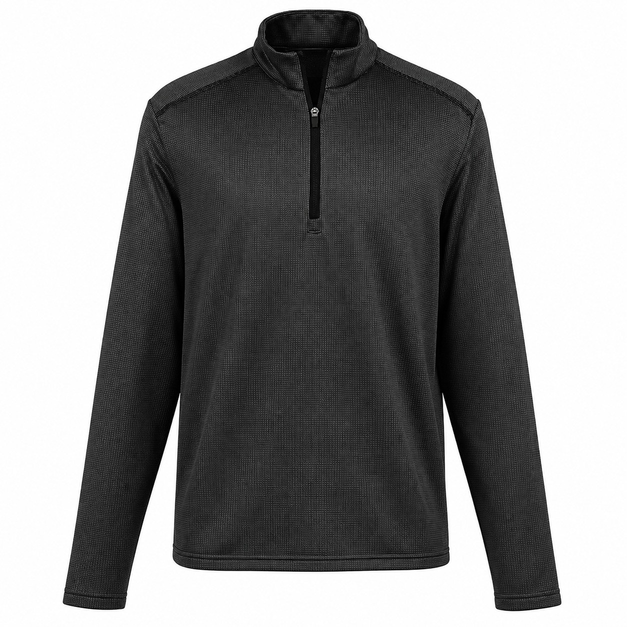 Houndstooth Fleece Quarter Zip Pullover — view 2