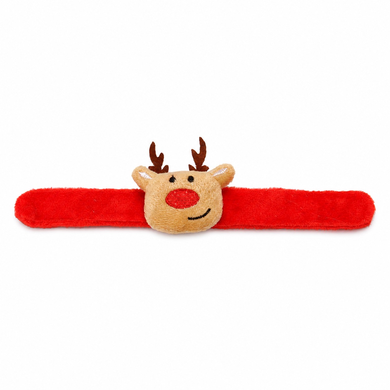 Flannel Holiday Slap Wristband — Red