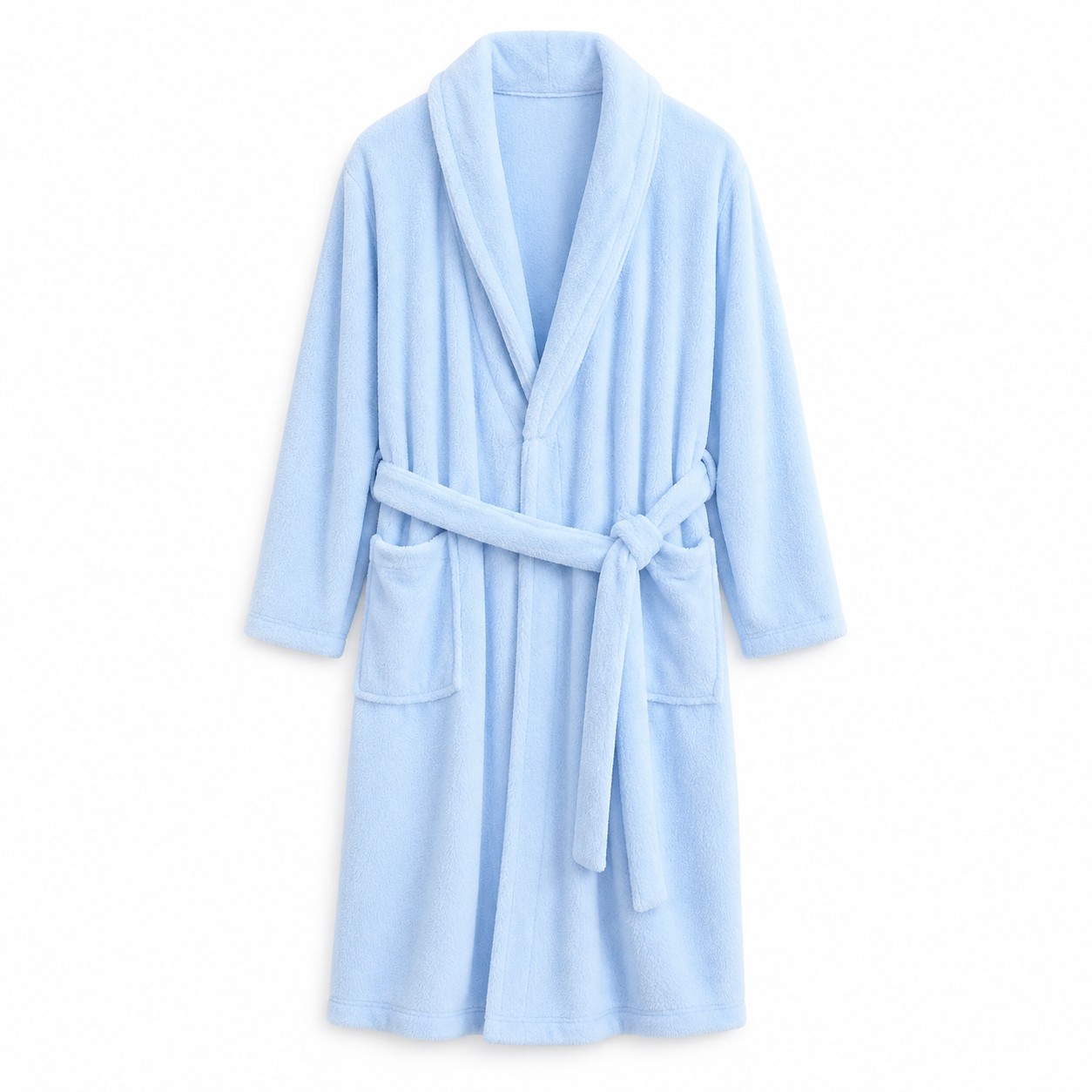 Shawl Collar Fleece Bathrobe — view 2