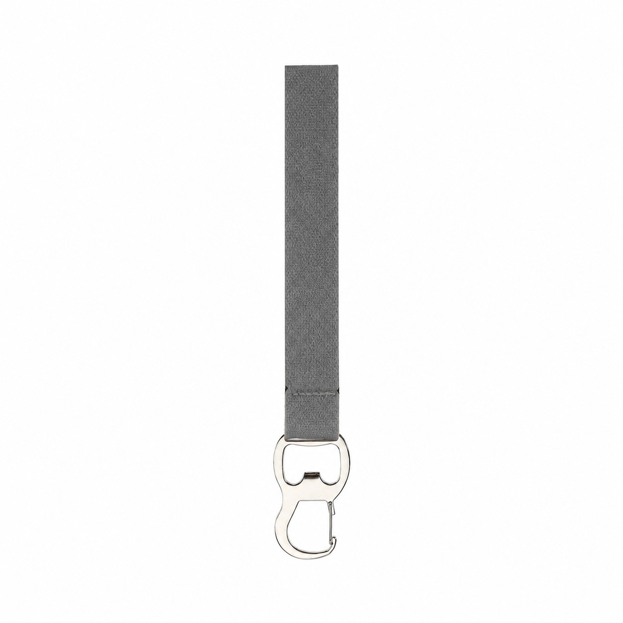 Neoprene Wristband Bottle Opener Keychain — Pewter Gray