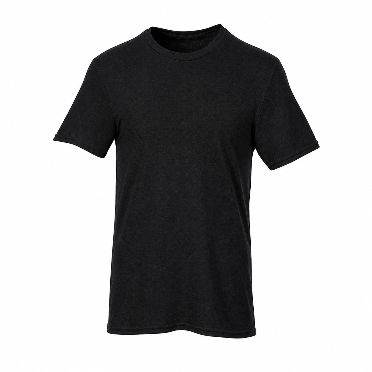 Cotton Crewneck T Shirt — Black