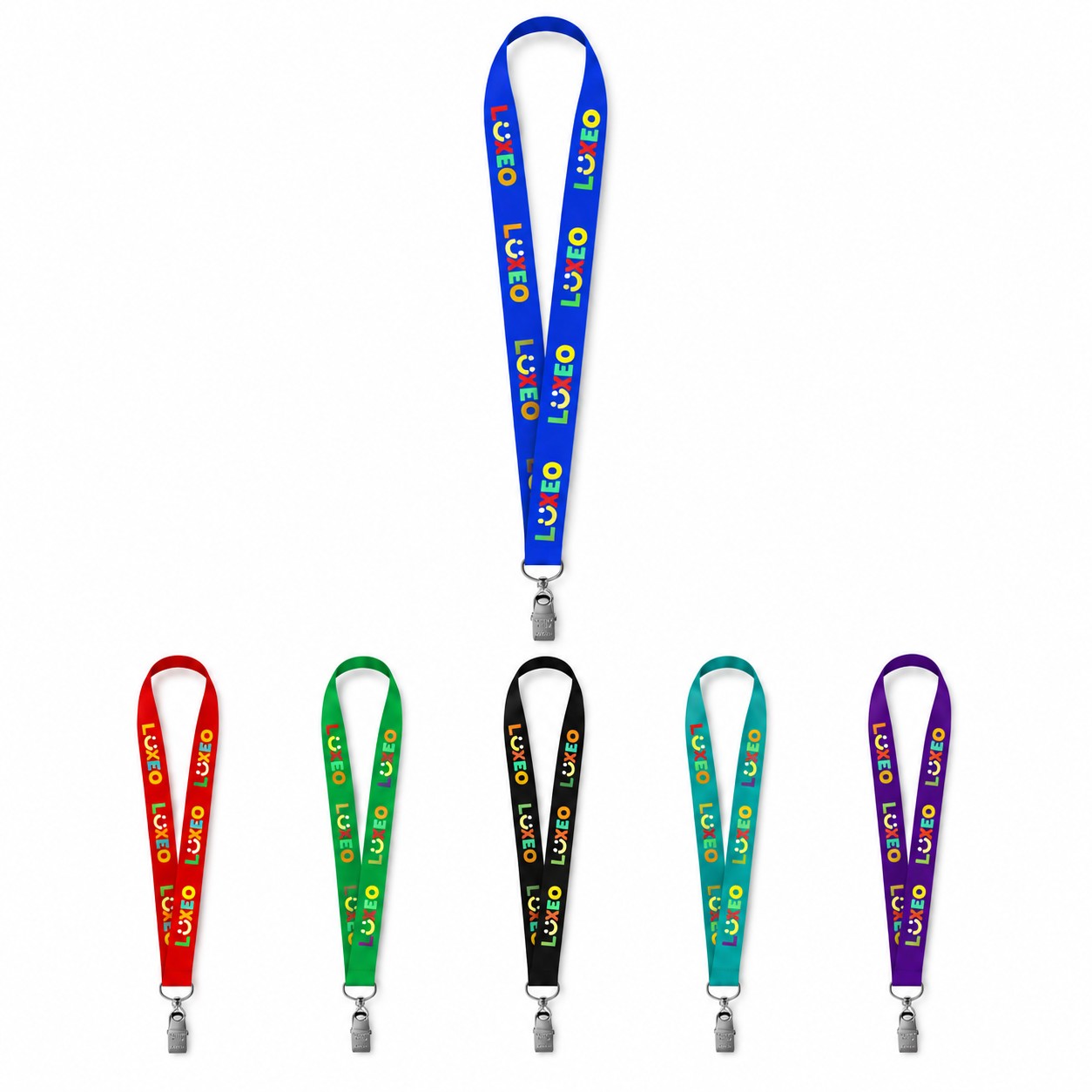 Polyester Bulldog Clip Badge Lanyard