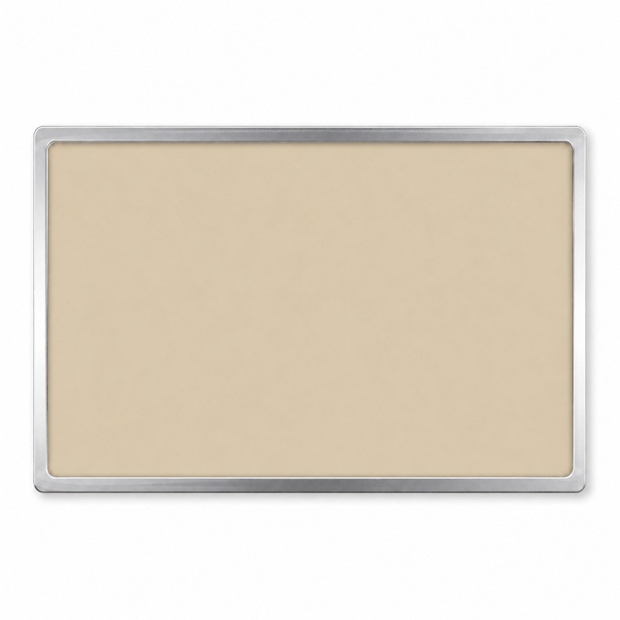 Rectangle Epoxy Dome Lapel Pin — Natural Beige