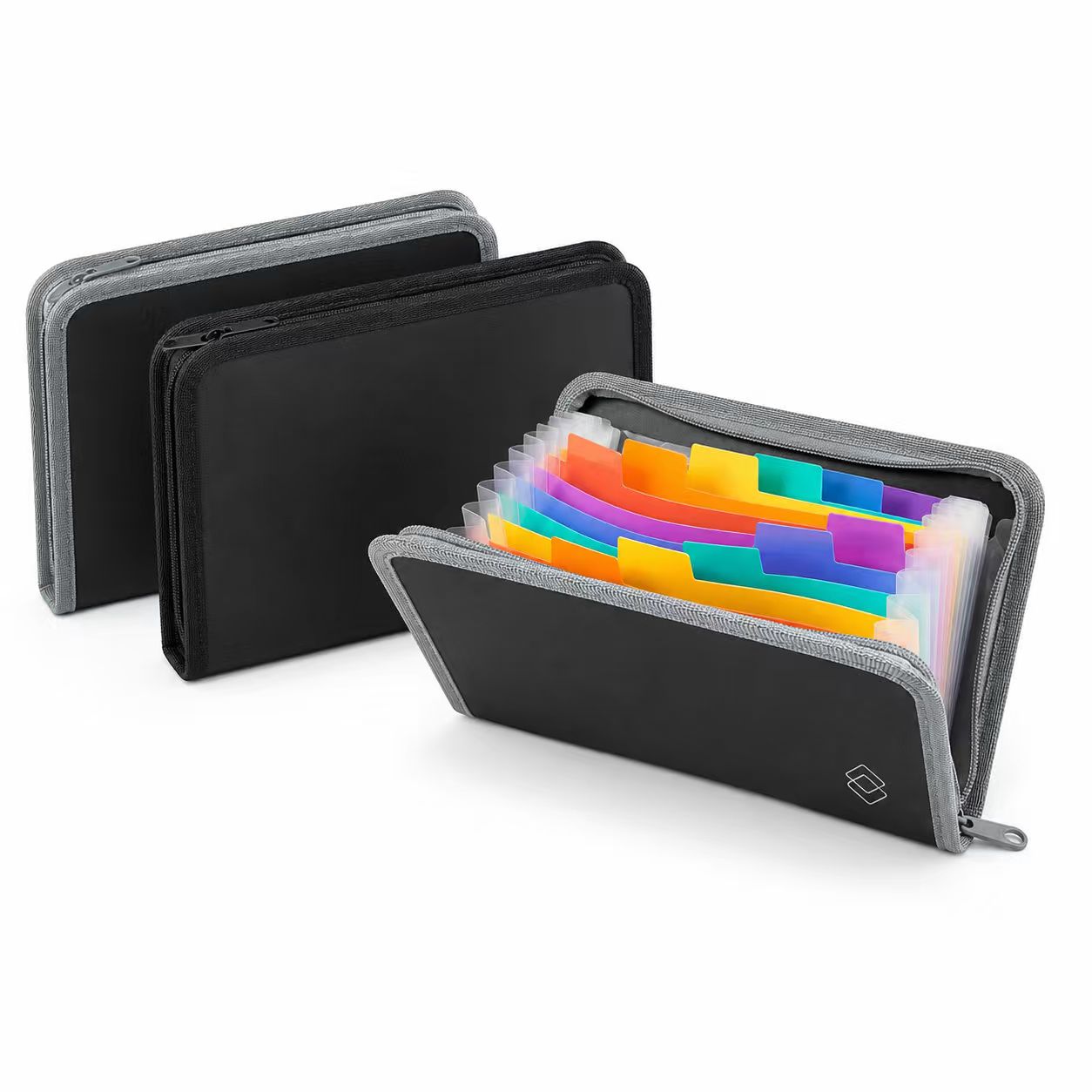 Accordion Receipt Organizer With Dual Zippers