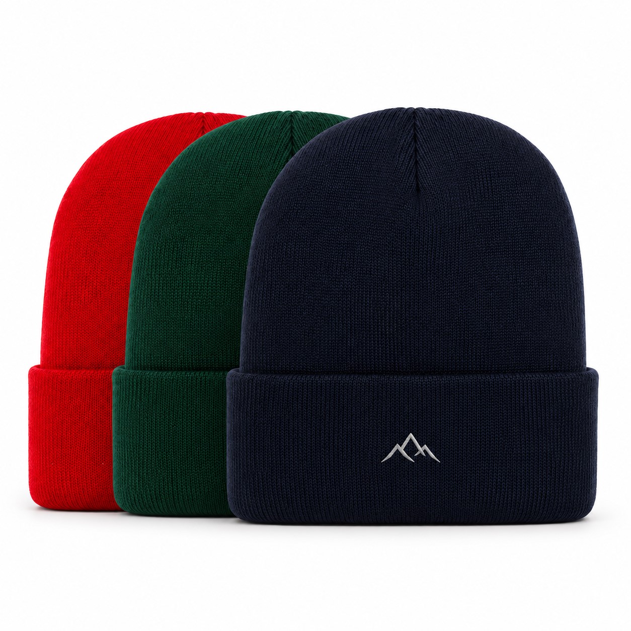 Cuffed Acrylic Knit Beanie Hat