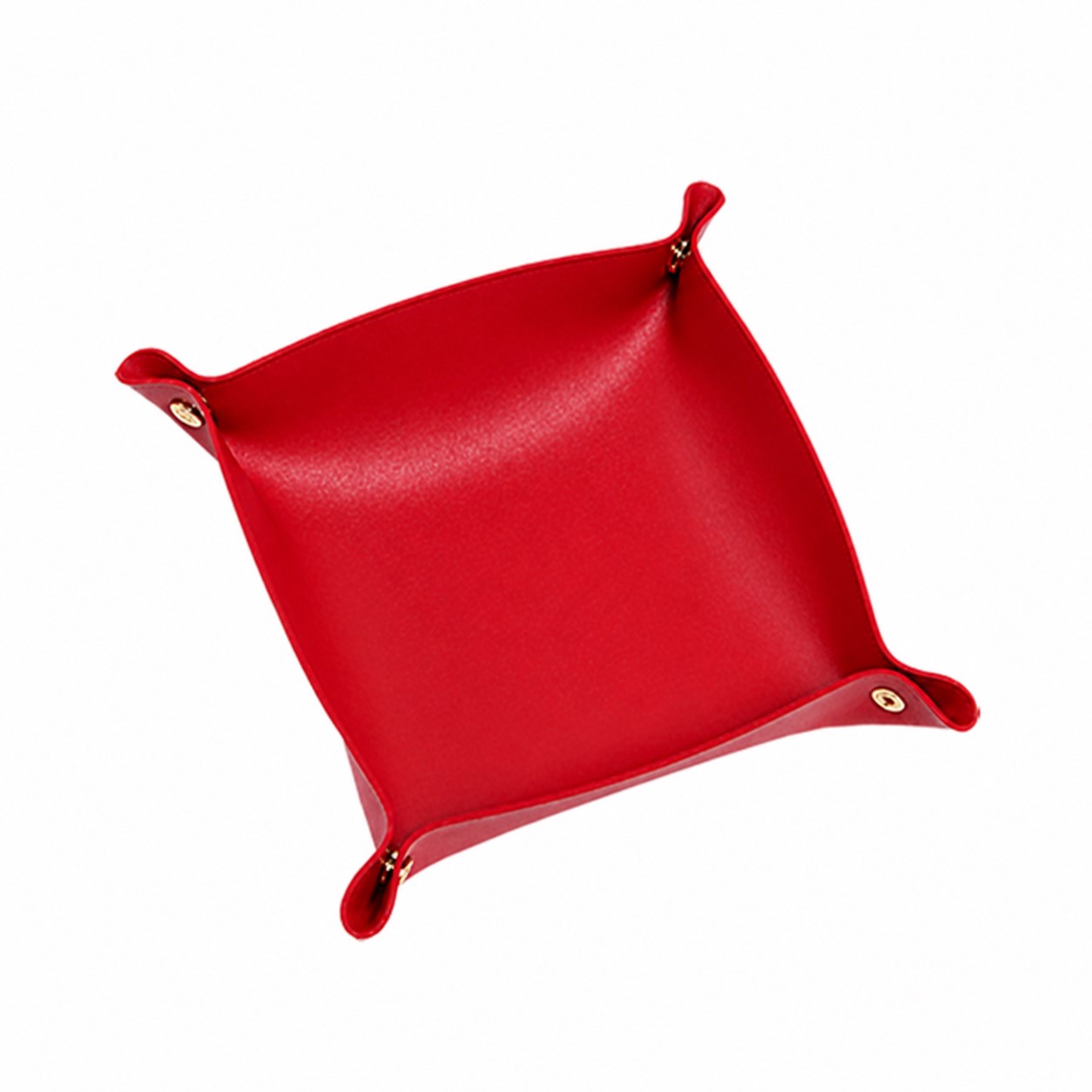 Snap Corner PU Valet Tray — Red