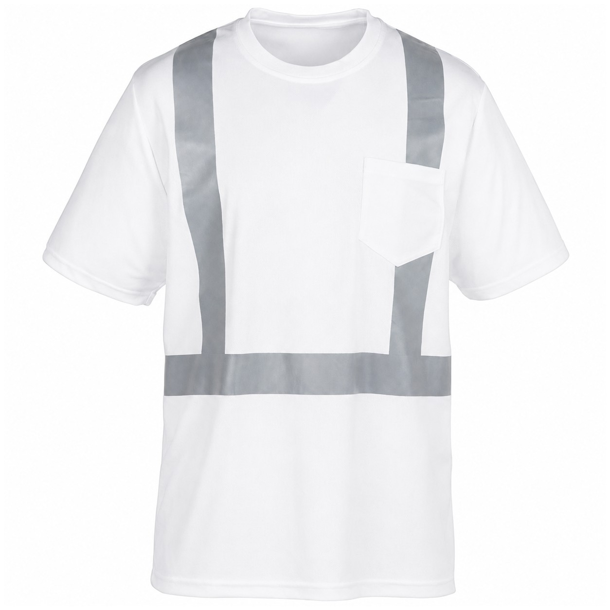 High Visibility Polyester Pocket Shirt — White