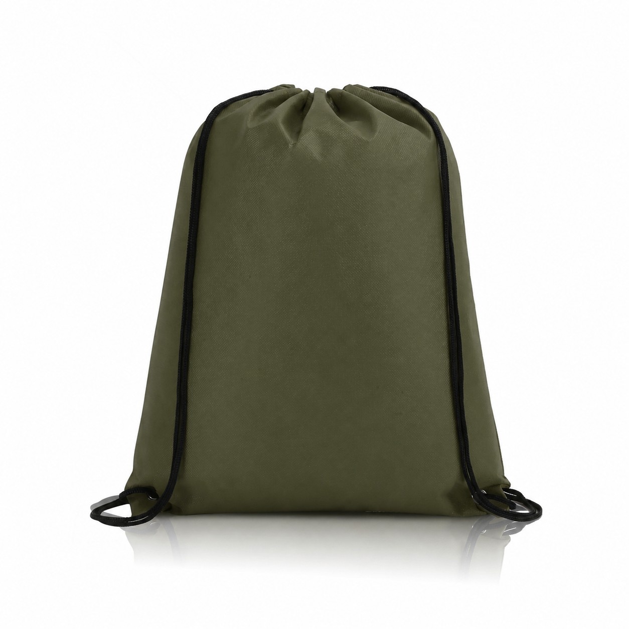 80GSM Non-Woven Drawstring Bag — Army Green