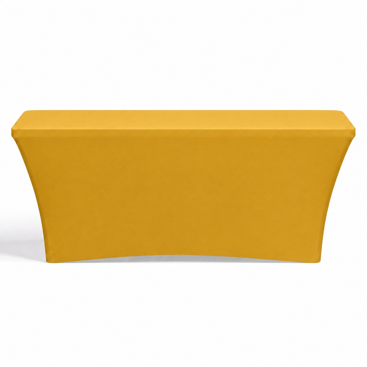 Zippered Six Foot Stretch Table Cover — Brass Gold