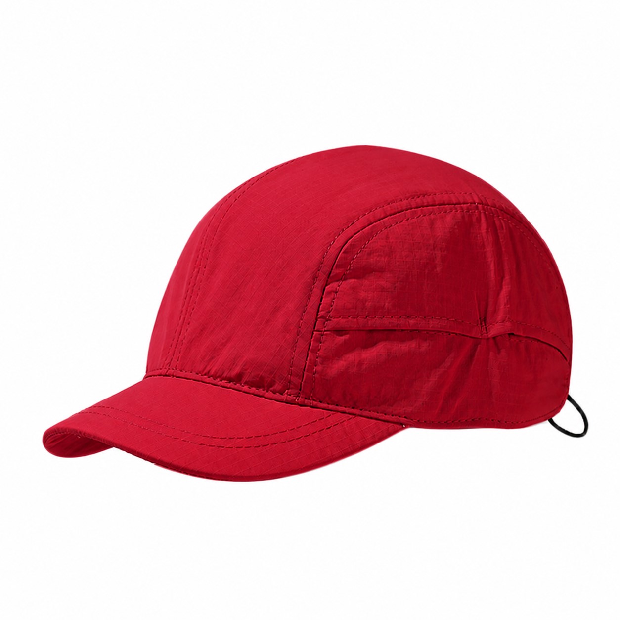 Nylon Taslan Duckbill Running Cap — Red