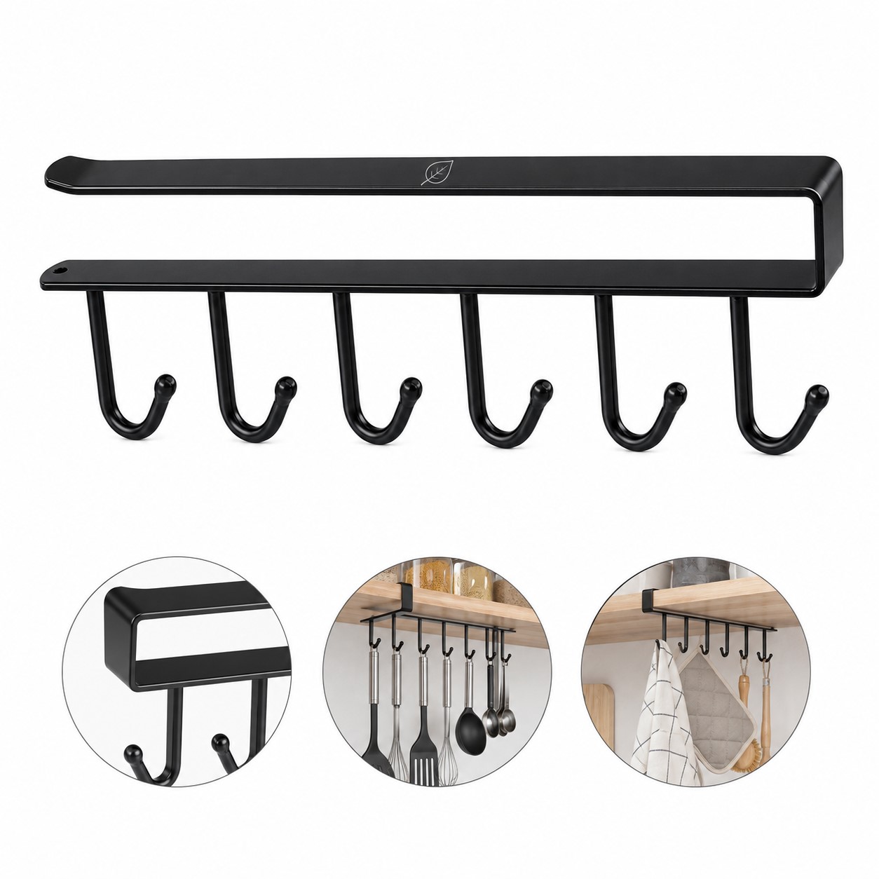 ABS Plastic Six Hook Wall Organizer