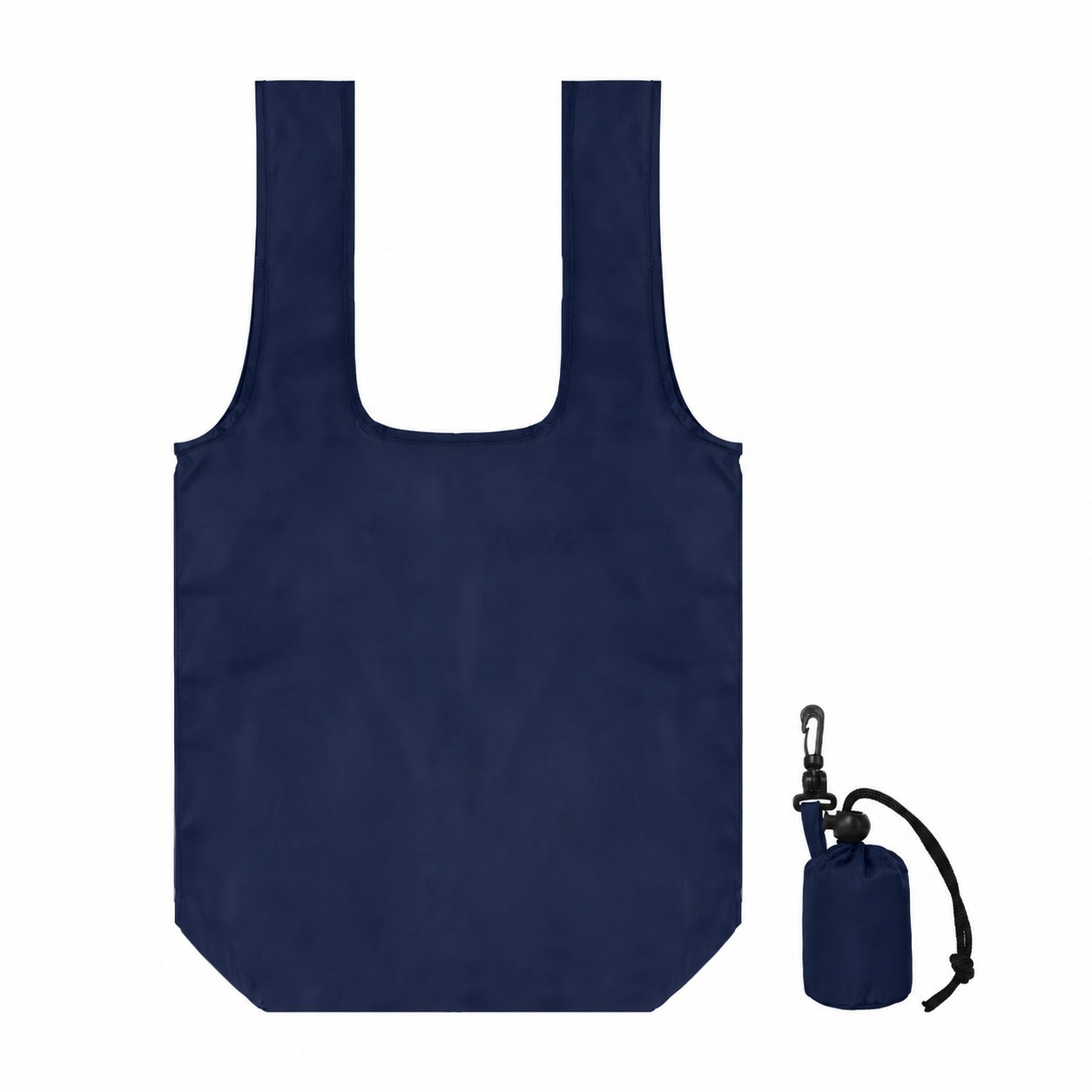 Structured Bottom Navy Blue Tote Bag — Navy Blue