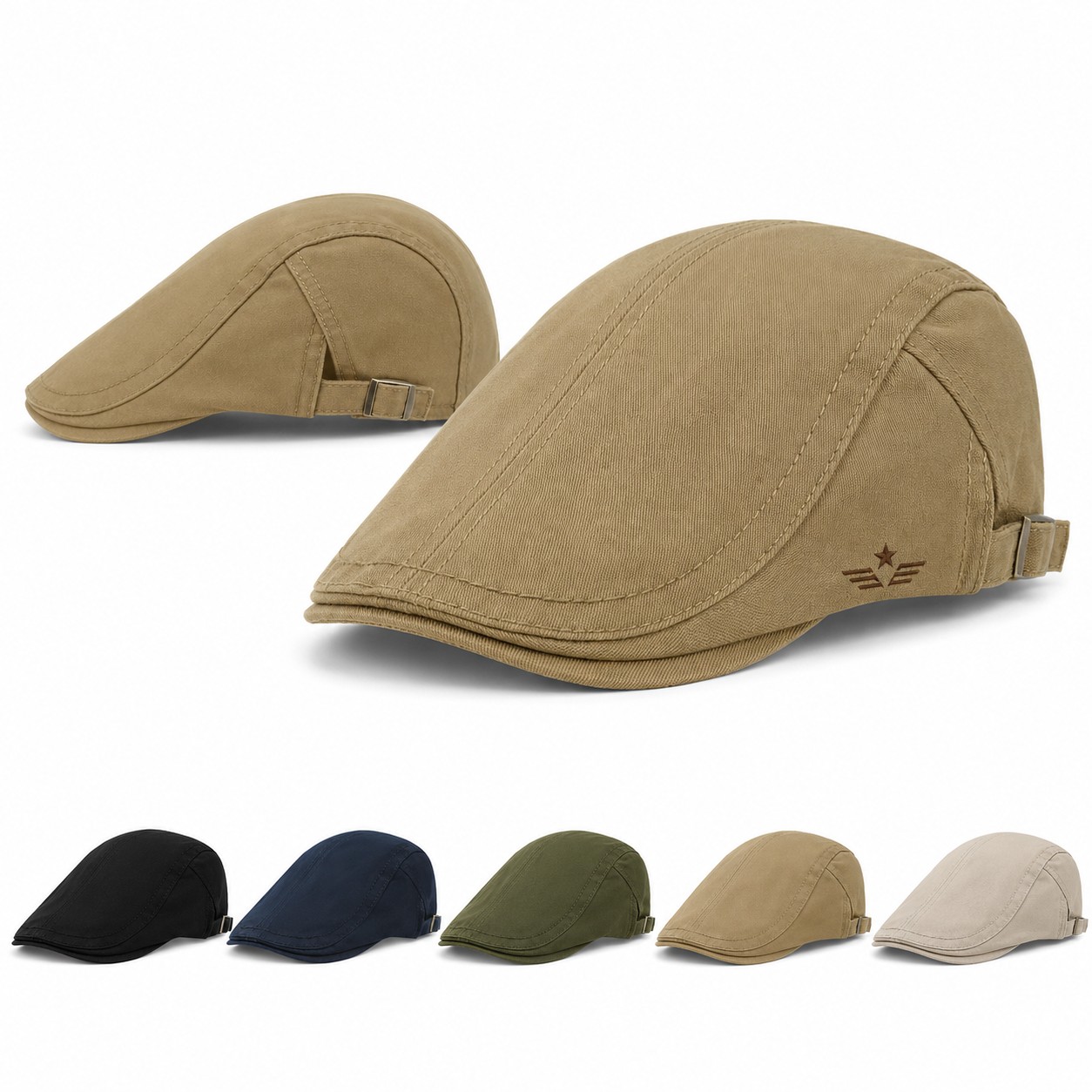 Cotton Ivy Flat Cap