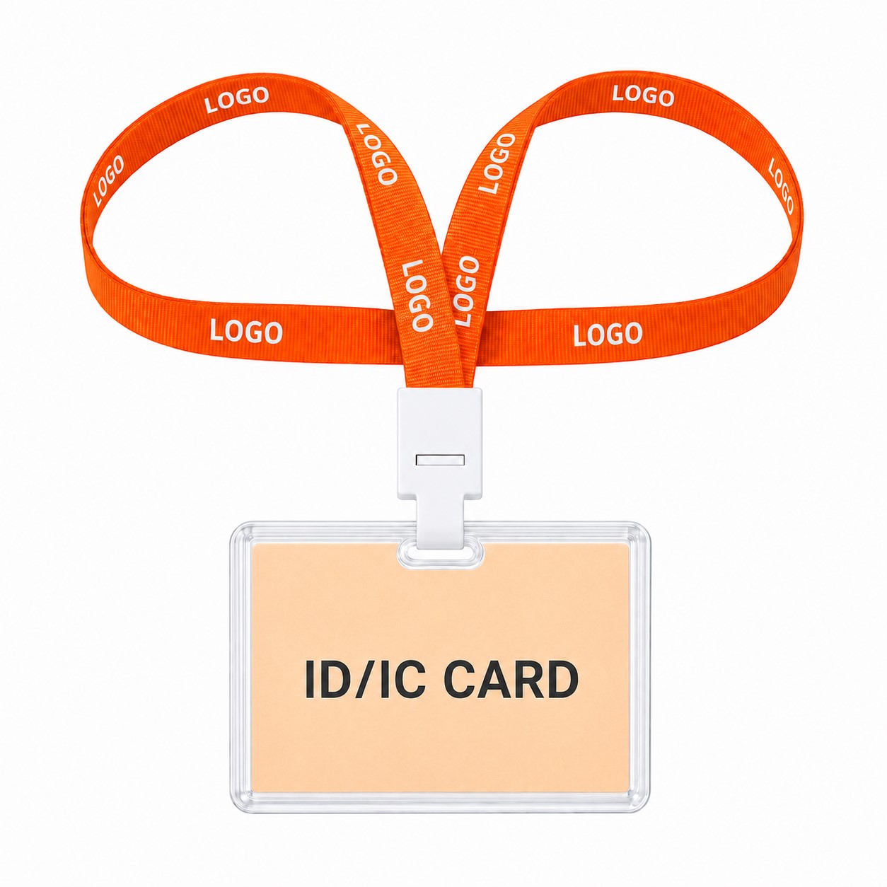 Acrylic Badge Holder With Polyester Neck Strap
