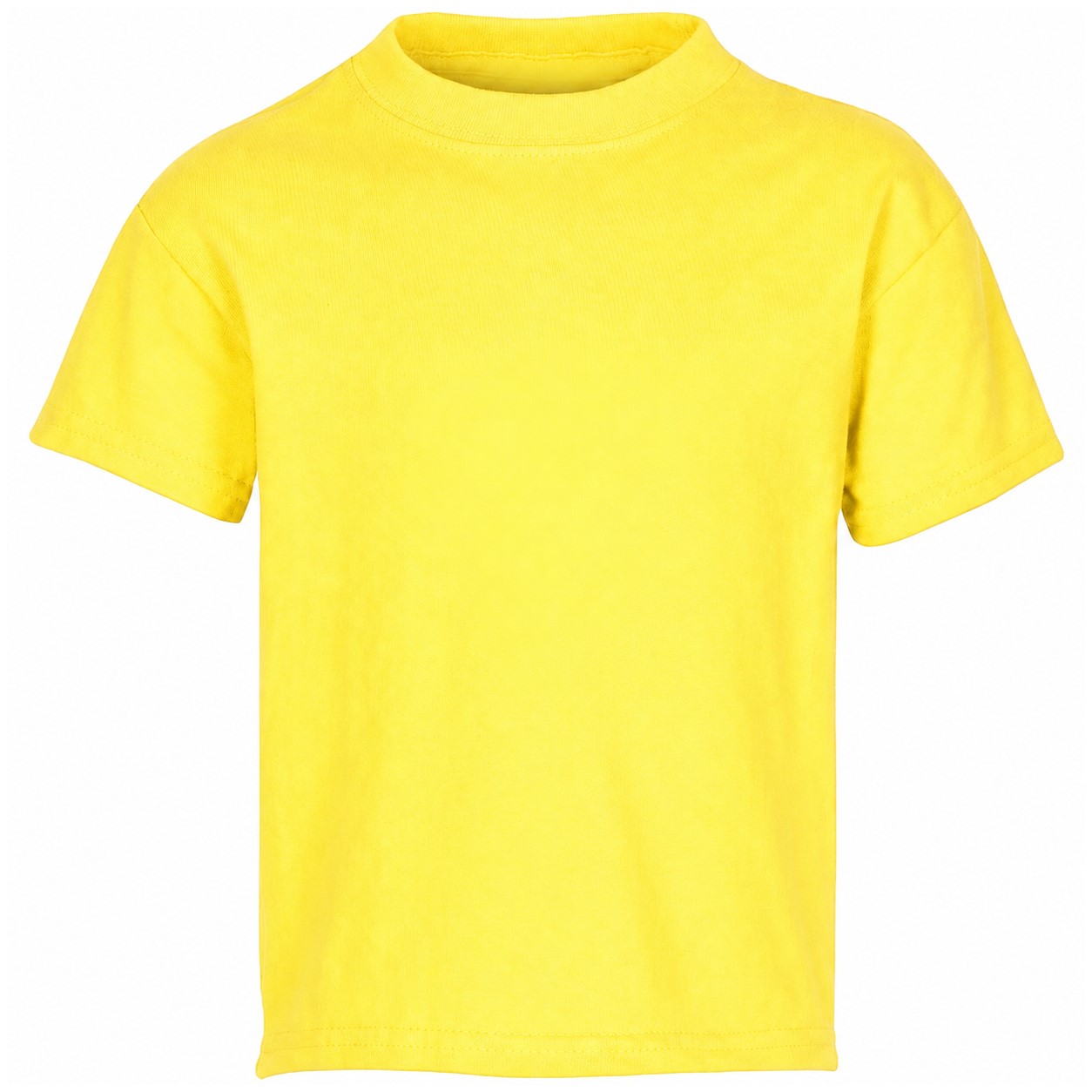 Youth Cotton-Polyester Blend T-Shirt — Yellow